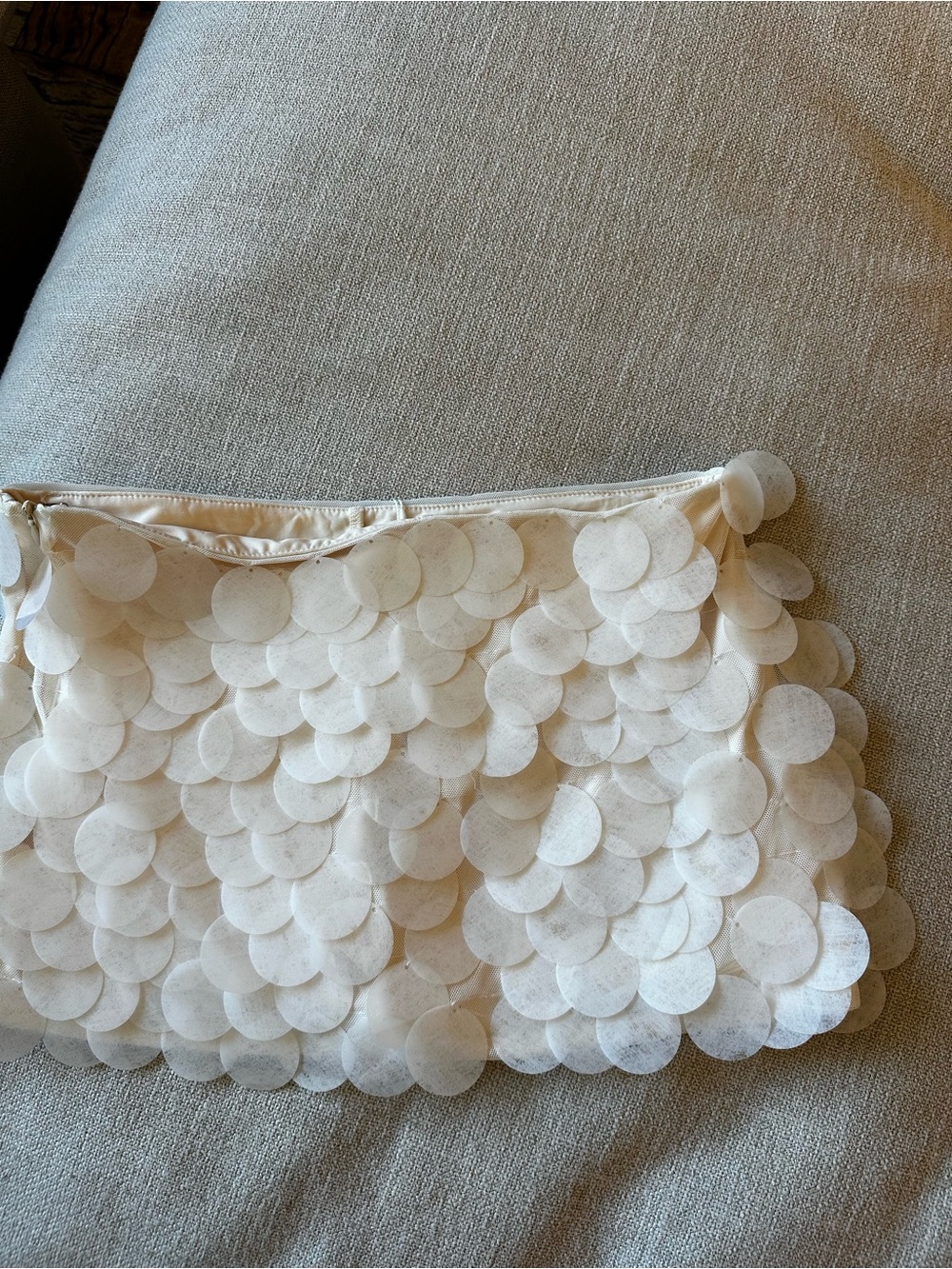 Edikted white sequin-like mini skirt - Picture 3 of 3